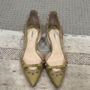 Uterque Olive Studded Heels
